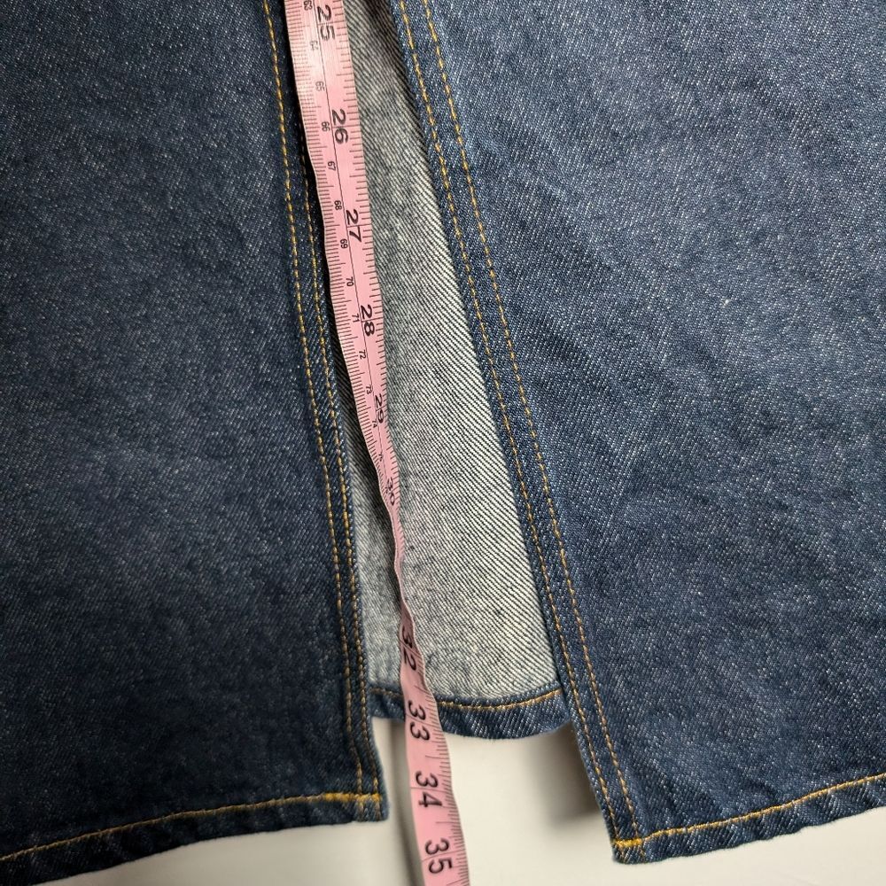 Zara Dark Blue Denim Midi Skirt - Picture 4 of 7